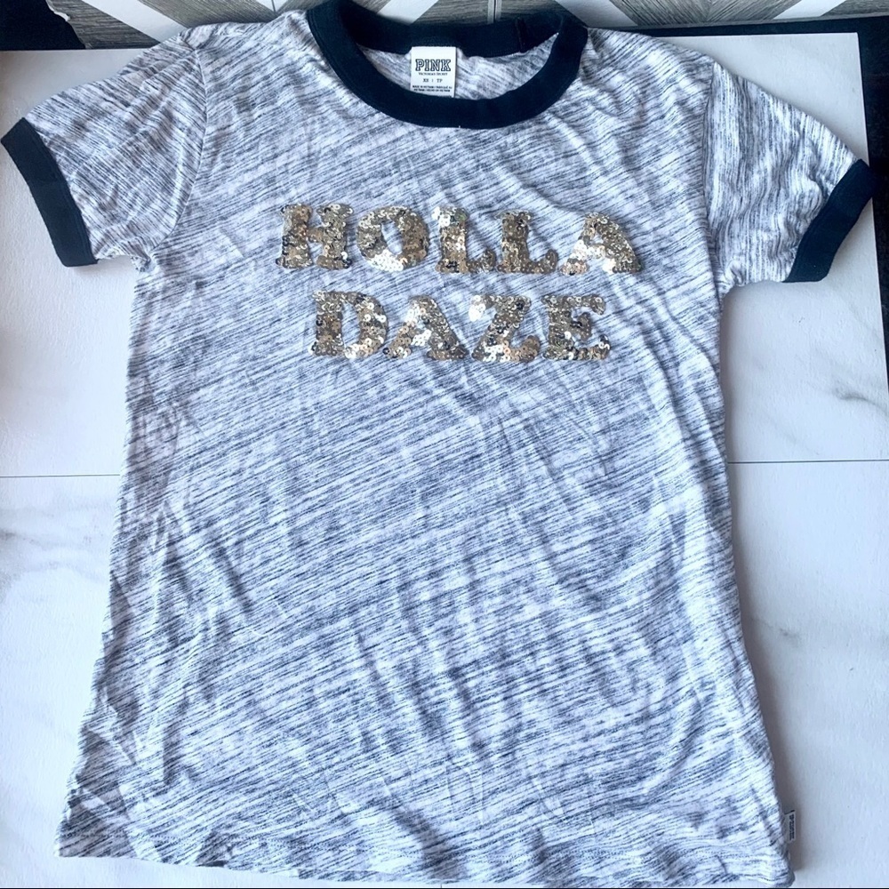 Victoria secret pink holla daze T-shirt grey XS